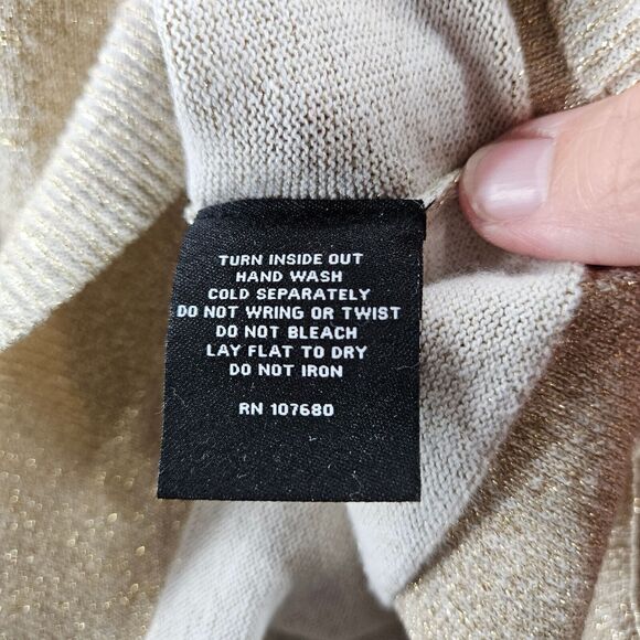 Nu Options Womens Sweater Beige Size 1X Cotton Blend Button Close Long Sleeve - Picture 8 of 12